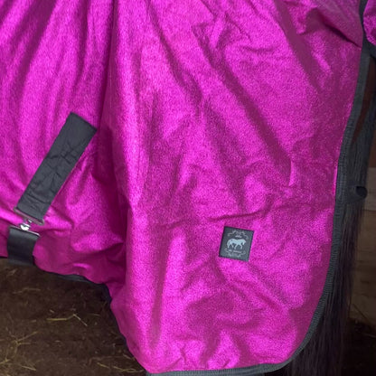Fuchsia glitter blanket