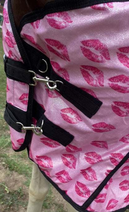 Coperta con baci glitter