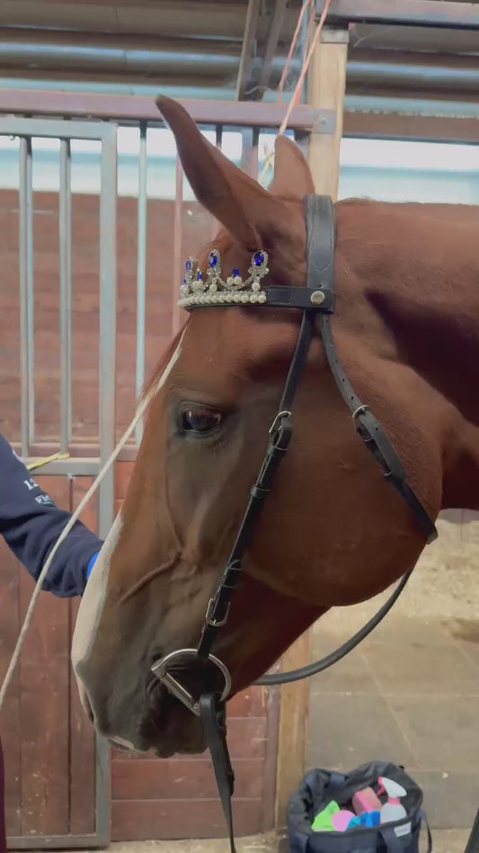 Frontalino corona blu
