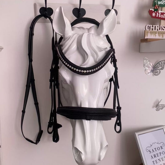 Testiera con redini nera glitter