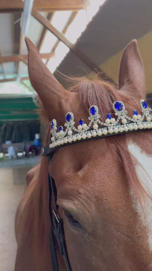 Frontalino corona blu